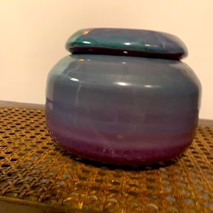 Ceramic URNglaze flower pot Purple good condition